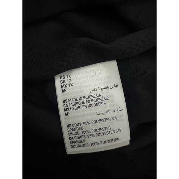 INC Black Halter with Gold Metal Detailed Neckline 1X NWT - Picture 10 of 11